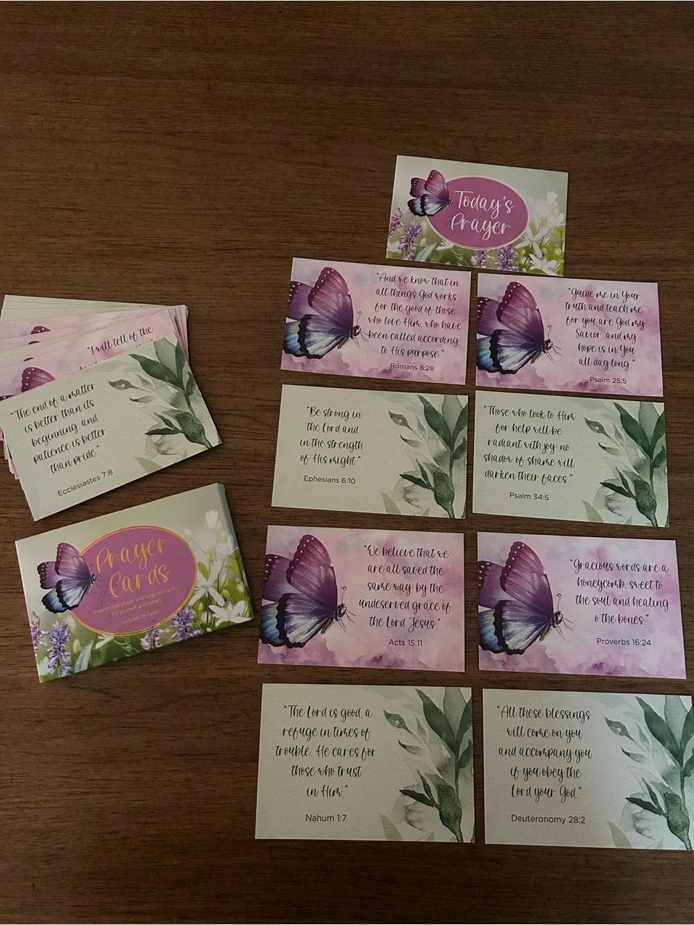 Prayer/Scripture Cards Box Set - Floral & Butterfly Designs